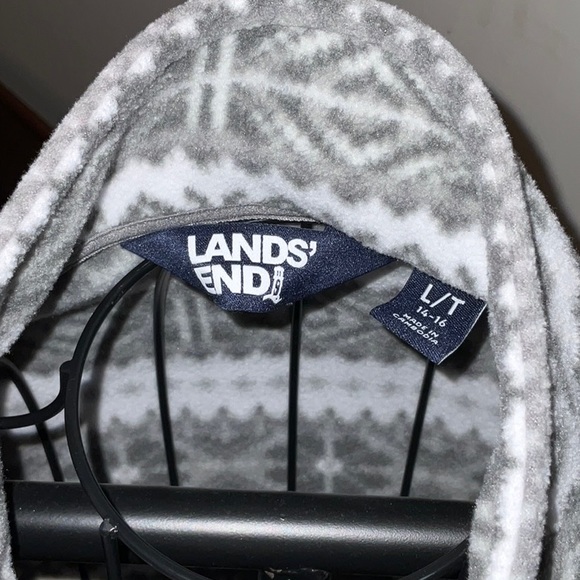 EUC Lands' End Regular Fleece Quarter Zip Pullover - Picture 6 of 7